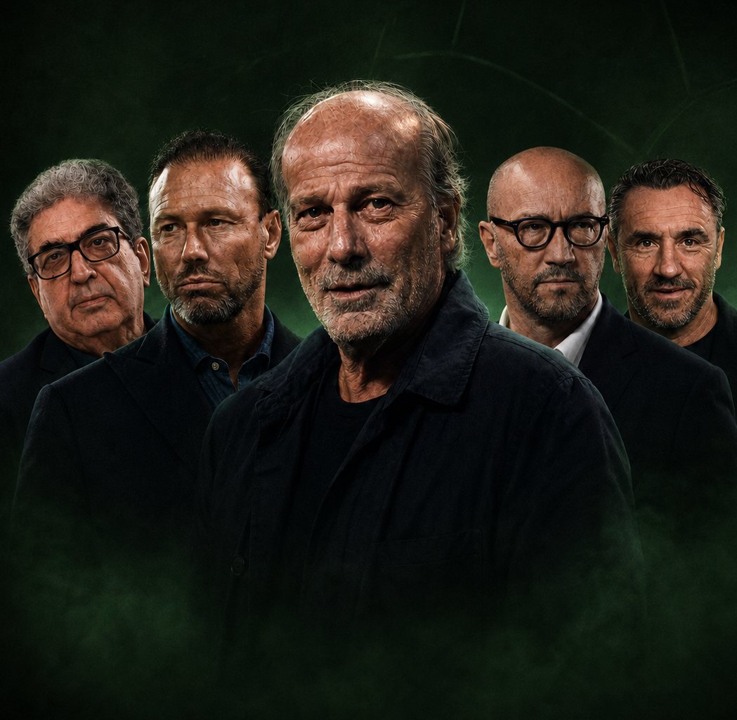 I cinque valutatori FUTNET: Walter Sabatini, Walter Zenga, Giorgio Perinetti, Cristian Brocchi, Dario Marcolin